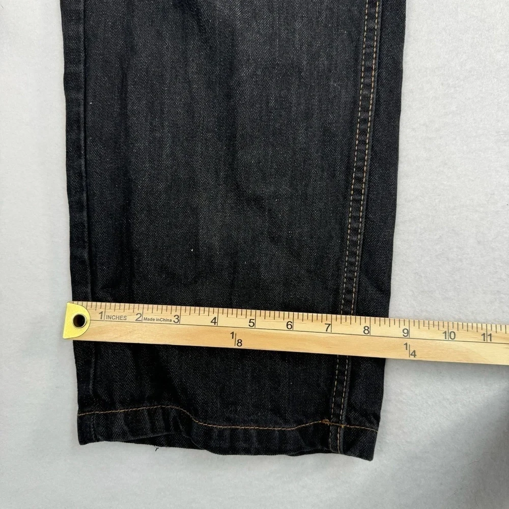 Evolution In Design Straight Leg Jeans Mens Size 38X32 Black High Rise